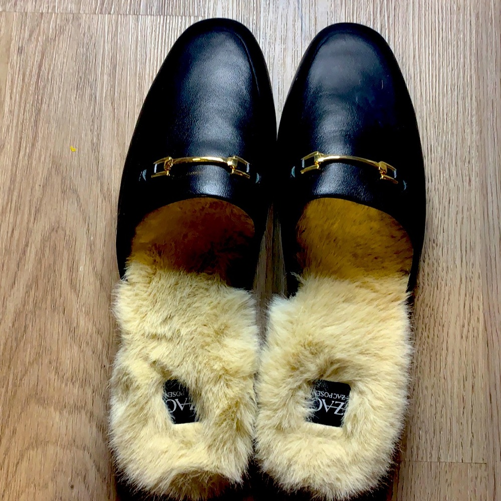 Zac Posen Black Leather Loafer size 9.5